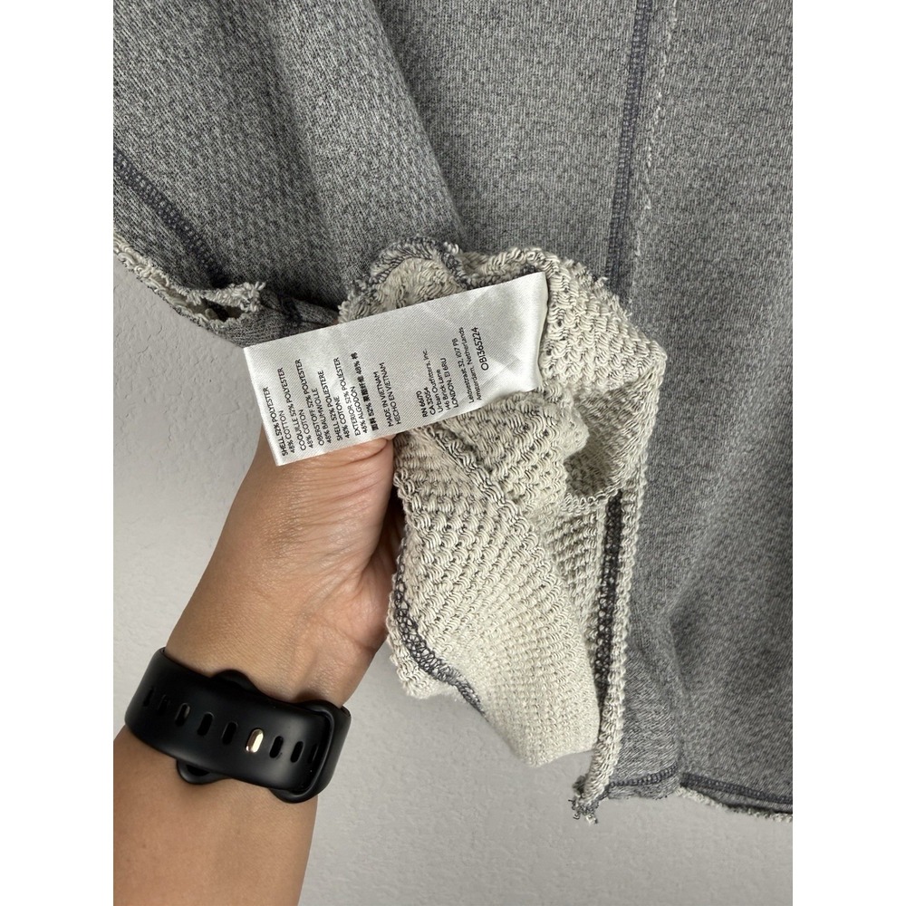 Pilcro Funnel Neck Gray Pullover Top Sweater Women's Medium Raw Hem Casual Boho - Picture 14 of 14